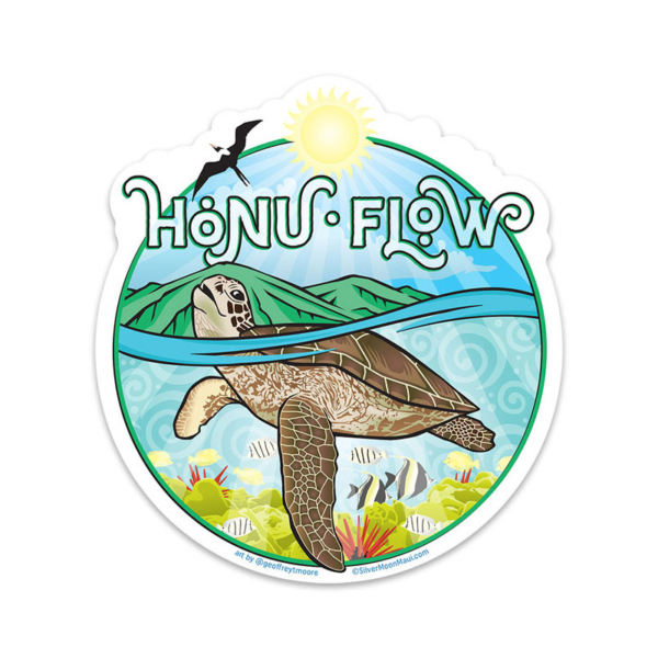 Honu Flow Turtle Sticker from Hawaii