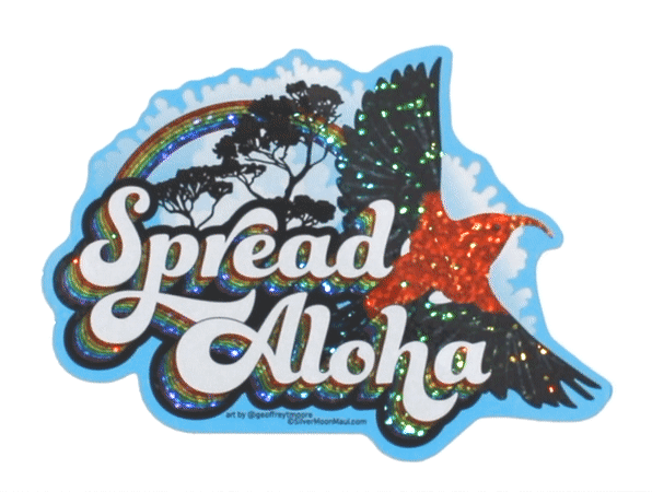 Spread Aloha Sparkle Sticker